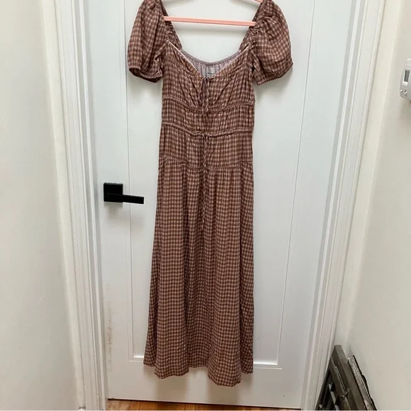 Reformation Rhett Midi Dress in Audrie Check - Size 4 - Picture 5 of 13